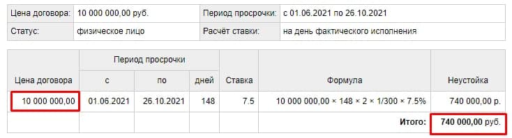 Калькулятор неустойки по ДДУ - Силкин и партнеры
