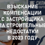 Взыскание компенсации с застройщика за строительные недостатки в 2023 году